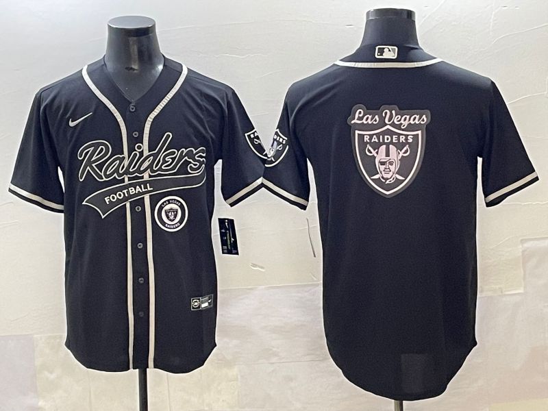 Men 2025 Oakland Raiders Blank Black Joint Name Nike Limited NFL Jersey style 47